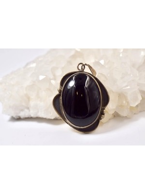 Doğaltaş Oniks Gümüş Kolye