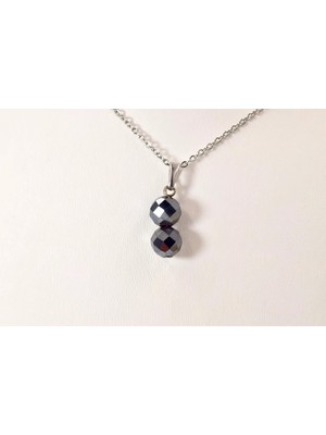 Doğaltaş Hematit Taşı Kolye