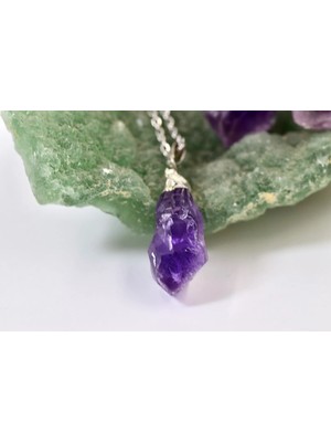 Doğaltaş Ametist Kolye