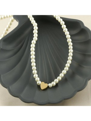 Renklime Kalp Inci Kolye