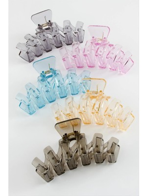 Renklime Zikzak Şeffaf Renkli Mandal Toka 11 cm