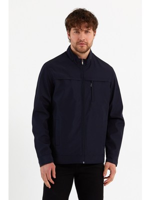 Sivaist Yeni Sezon Erkek Lacivert İki İç Cepli Su Ve Rüzgar Geçirmez Mevsimlik&Yazlık Mont