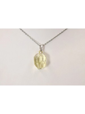 Doğaltaş Limon Kuvars Kolye