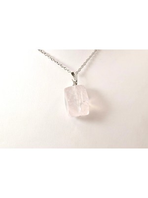 Doğaltaş Pembe Kuvars Kolye