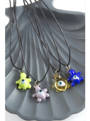 Renklime Yılan Cam Kolye