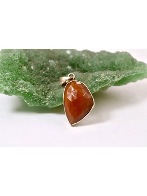 Doğaltaş Rutil Kuvars Gümüş Kolye