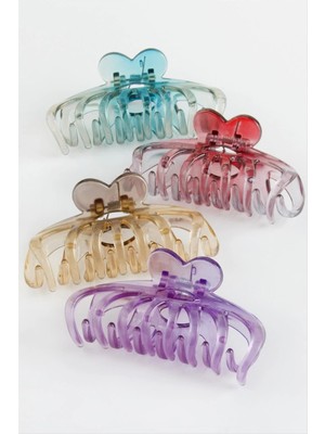 Renklime 8 cm Düz Şeffaf Renkli Mandal Toka 1 Adet