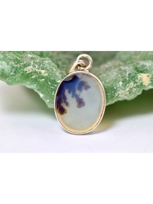 Doğaltaş Akik Gümüş Kolye