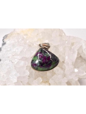 Doğaltaş Rubizoist - Anyolit Taşı Gümüş Kolye