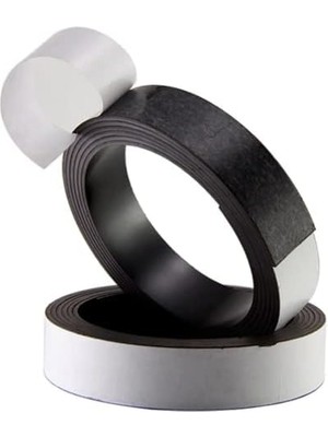 Skygo Yapışkanlı Şerit Mıknatıs Kes Kullan Güçlü Sağlam Rulo Çıkarılması Kolay Siyah 100X2CM