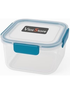 Skygo Store 4’lü Kilitli Saklama Kabı Seti – Sızdırmaz Kapaklı, Farklı Boy ve Renklerde, Bpa Içermez, Plastik Gıda Saklama Kutusu (2150 Ml- 1300 ml - 700 ml - 300 Ml) (Mavi)