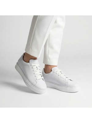Marcobranchını Bağcıklı Sade Model Düz Kalın Taban Erkek Sneaker Ayakkabı 614055M