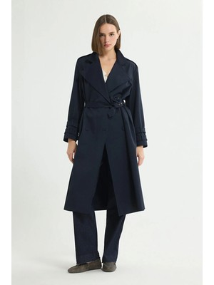 Love My Body Cepli Kemerli Trençkot Lacivert 178L9695000