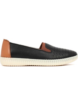 Derimod Kadın Siyah Deri Comfort Ayakkabı 26PFD500818