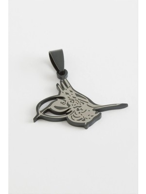 Renklime Tuğra Çelik Kolye Ucu 2,5 cm