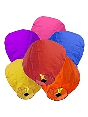 Skygo Gece Gökyüzü Dilek Feneri Dilek Balonu Büyük Uçan Romantik 3 Adet