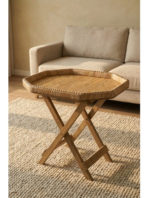 Acar 8833 Aura Ahşap Ayaklı Sehpa 62X41X53,5 cm