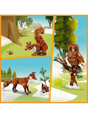 Skygo Creator 3’ü 1 Arada Orman Hayvanları: Kızıl Tilki 31154 – 9 Yaş ve Üzeri Çocuklar Için Yılbaşı Hediyesi Fikri, ve Sincap Model Seçenekleri Içeren 3’ü 1 Arada Yaratıcı Oyuncak Yapım Seti