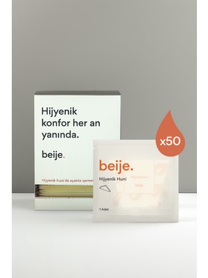 beije 50 Adet Hijyenik Huni Ayakta Kullanım İçin Pratik Çözüm, Doğaya Saygılı Malzeme