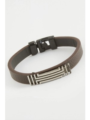 Renklime Çizgili Kaliteli Suni Deri Bileklik