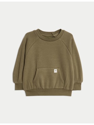 Marks & Spencer Pamuk Karışımlı Sweatshirt (0–3 Yaş)