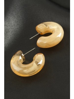 Renklime Yuvarlak Plastik Küpe