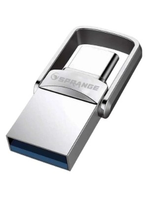 Ecoport 2'si 1 Arada USB 3.2 Type-C ve USB 64GB Metal Flash Disk