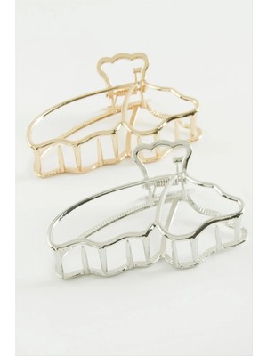 Renklime Kelebek Burgulu Metal Mandal Toka 8 cm