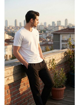 Buratti Pamuklu Slim Fit V Yaka T Shirt Erkek T Shirt 5902719