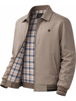 Sivaist Erkek Kahverengi Regularfit Bonded Kumaş Klasik Yaka Mevsimlik&yazlık Mont