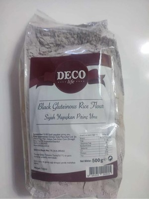 Deco Black Glutinous Rice Flour 500 gr – Siyah Yapışkan Pirinç Unu – Mochi & Asya Tatlıları Için