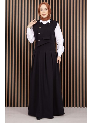 Asm Pile Detaylı Gömlekli Jile Takım Siyah