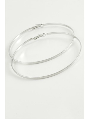Renklime Noktalı Metal Halka Küpe 8-10 cm