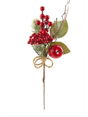Renklime Elma Yapraklı Kokina Yılbaşı Süsü 29 cm