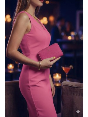 Massarelli x Rewina  Hakiki Deri Kadın Cüzdan FUŞYA-MCZ9110