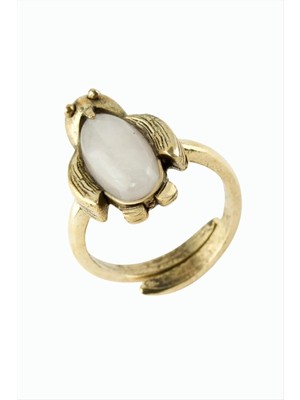 Renklime Penguen Doğaltaşlı Otantik Yüzük