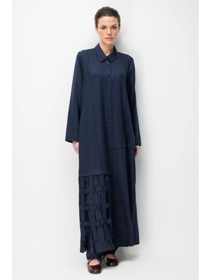 Micca %100 Doğal Lyocel Dökümlü Soft Hissiyat Elişi Aller Detaylı Ferace-Laci