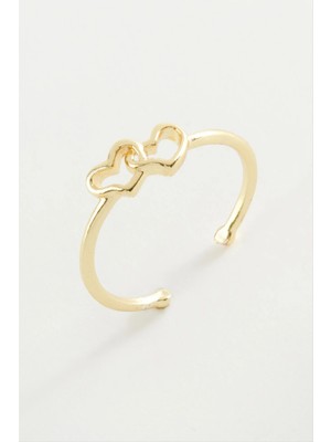 Renklime Kalp Metal Yüzük