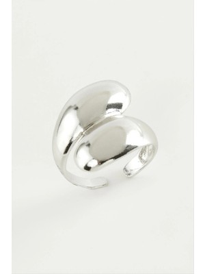 Renklime Su Damlası Metal Yüzük