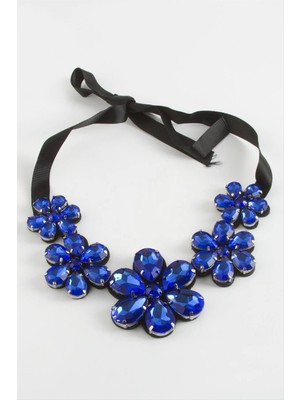 Renklime Papatya Taşlı Yaka Kolye