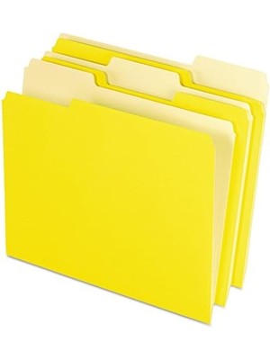 Skygo Iki Renkli Dosya Klasörü, Mektup Boyutu, Sarı, 1/3 Kesim, Kutu Başına 100 Adet (152 1/3 Sarı)
