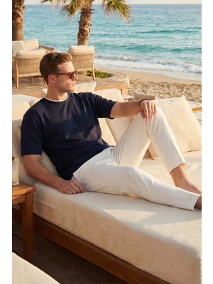 Buratti Regular Fit Bisiklet Yaka Oysho Kumaş T Shirt Erkek T Shirt 5904091