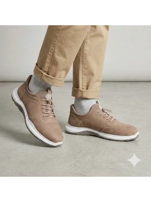 Komcero Lastik Bağlı Streçli O Yay Sistemli Kat Deri Model Erkek Casual Ayakkabı Y2844-8225