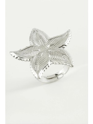 Renklime Çiçek Metal Yüzük