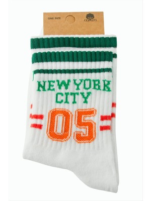 Renklime New York City Kolej Çorap 8*28