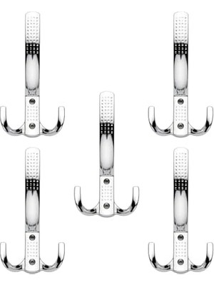 Skygo 5 Adet Noktalı Vestiyer Dolap Mobilya Kapak Askısı Krom Askı 14 cm