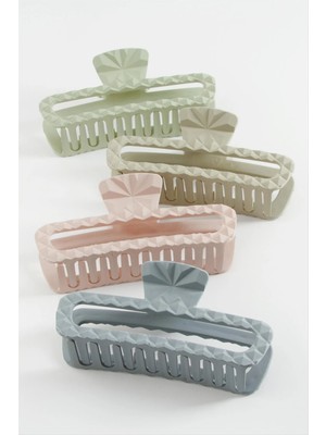 Renklime Dikdörtgen Renkli Mandal Toka 12 cm