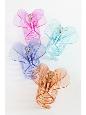 Renklime Kalp Kelebek Renkli Mandal Toka 8 cm