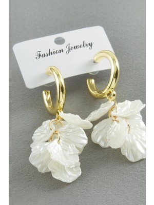 Renklime Yaprak Inci Küpe