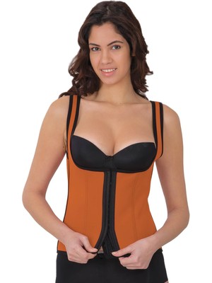 Marsilyan Turuncu Mı 9173 Agraflı Göğsü Açık Atlet Korse